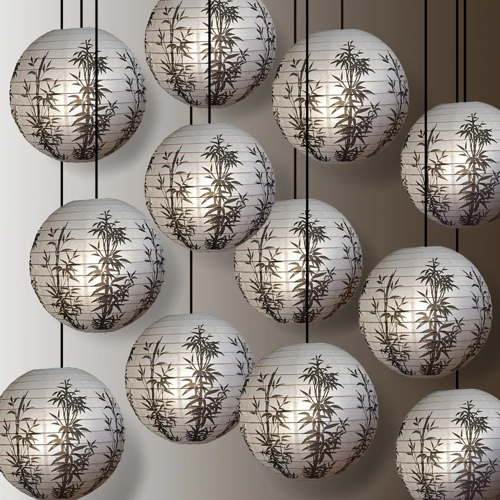 12 PACK | 16" Bamboo Pattern Paper Lantern