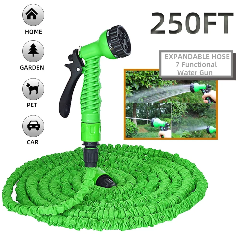 25-200FT Expandable Garden Hose Kit with 7 Spraying Modes