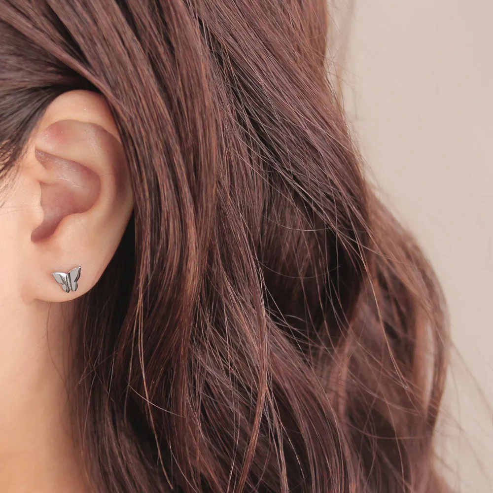 925 Silver Butterfly Studs