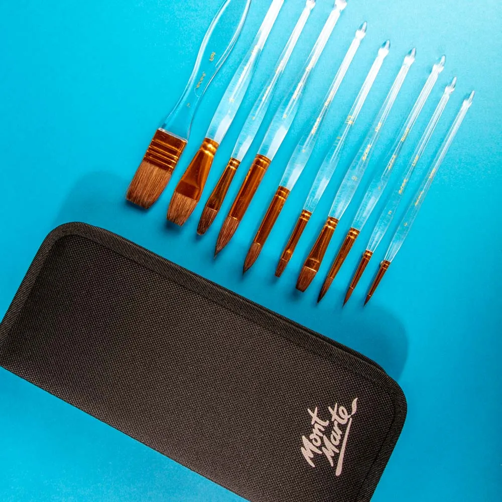 Acrylic Handle Watercolour Brush Set Signature 11pc