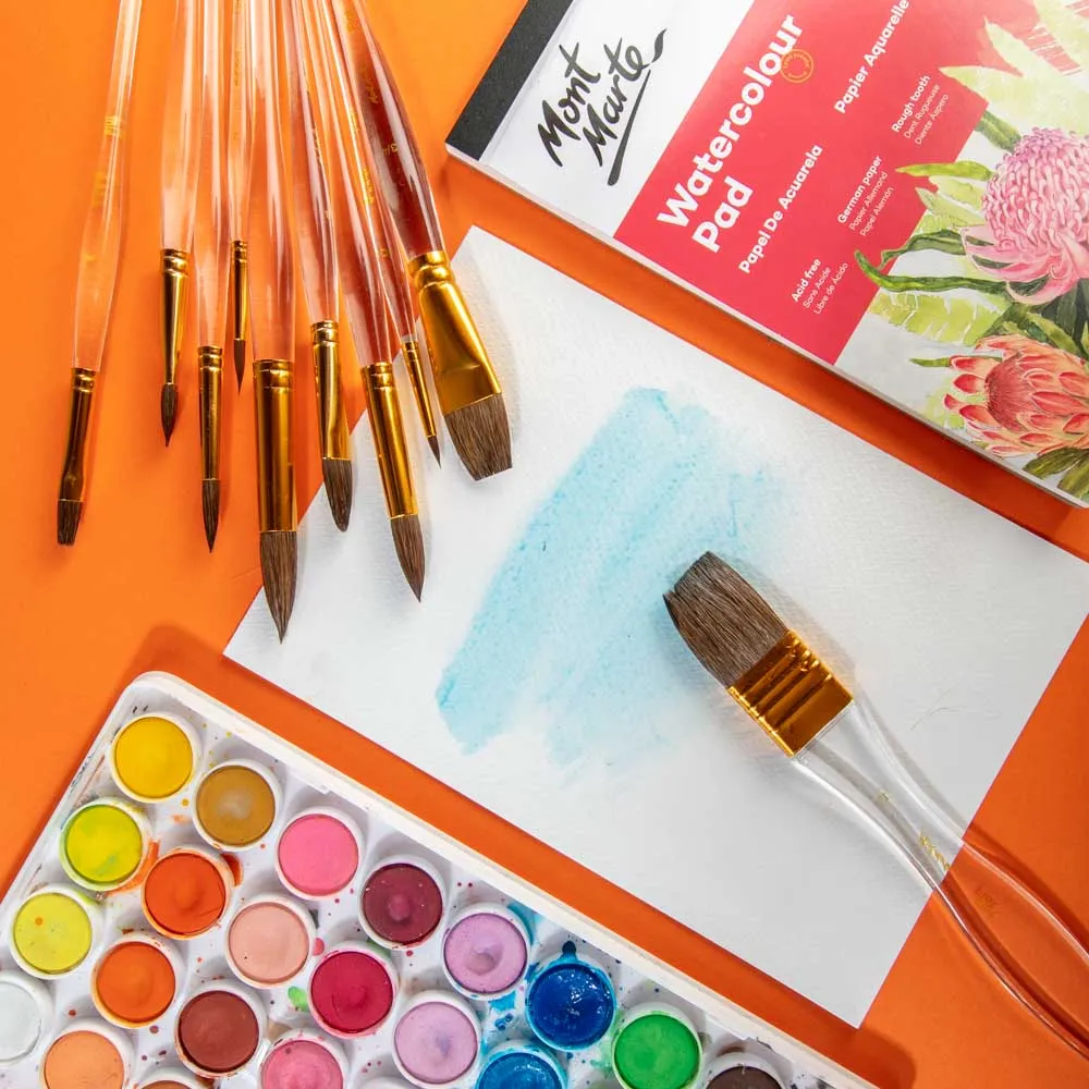 Acrylic Handle Watercolour Brush Set Signature 11pc