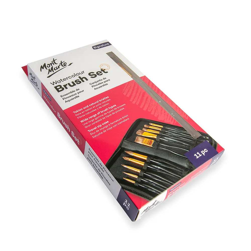 Acrylic Handle Watercolour Brush Set Signature 11pc