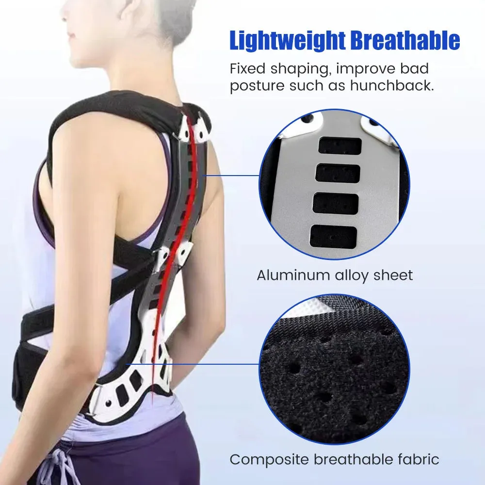 Alloy Hunchback Belt Lumbar Column Posture Corrector Vest Adjustable Back Support Strap Shoulder Spine Brace Neck Stretcher Tool