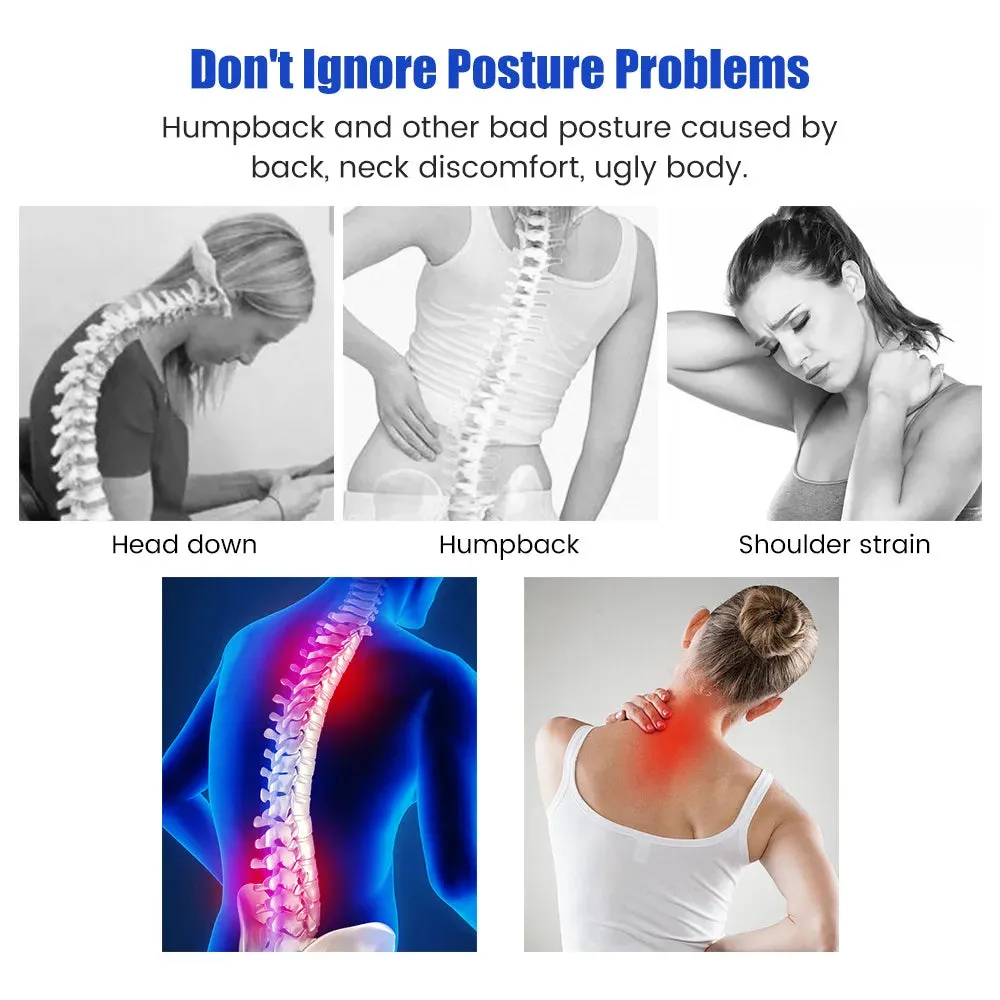 Alloy Hunchback Belt Lumbar Column Posture Corrector Vest Adjustable Back Support Strap Shoulder Spine Brace Neck Stretcher Tool