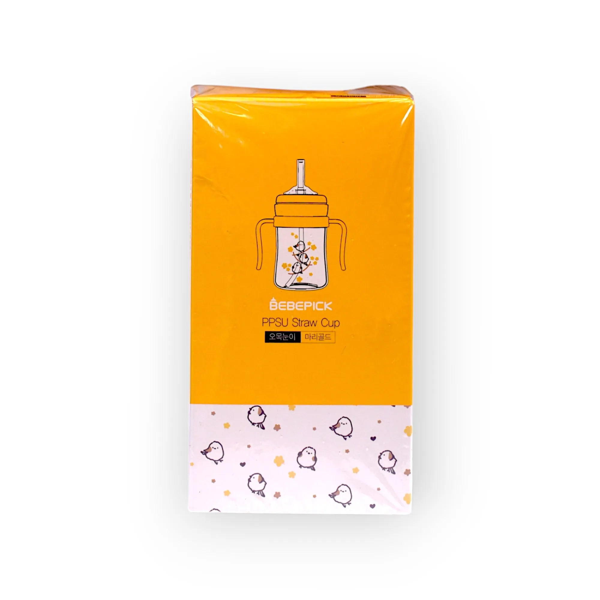 Bebepick PPSU Pattern Straw Cup 150ML, Yellow
