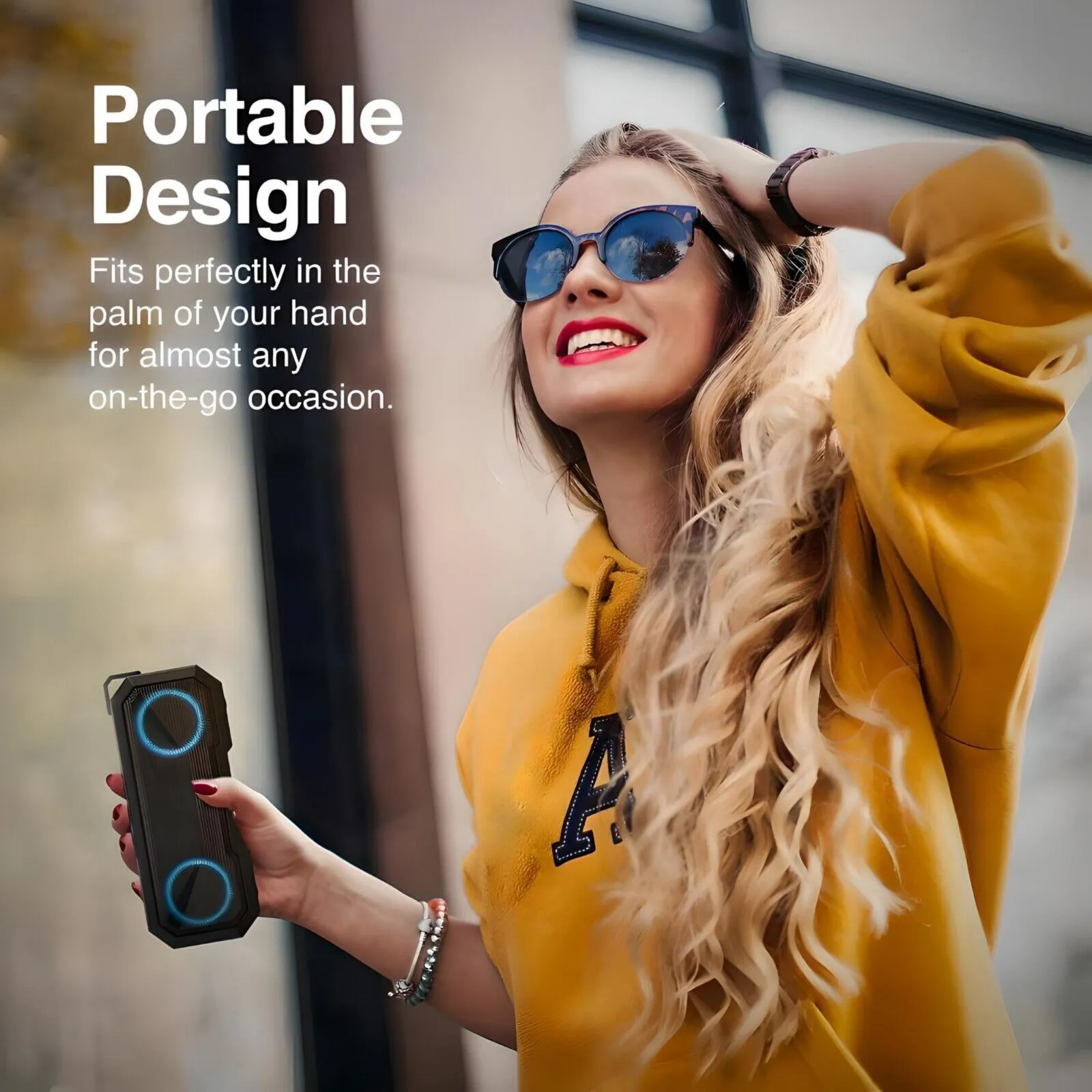 Betron Speaker, Stereo Sound, Waterproof Bluetooth Speaker Wireless Connection