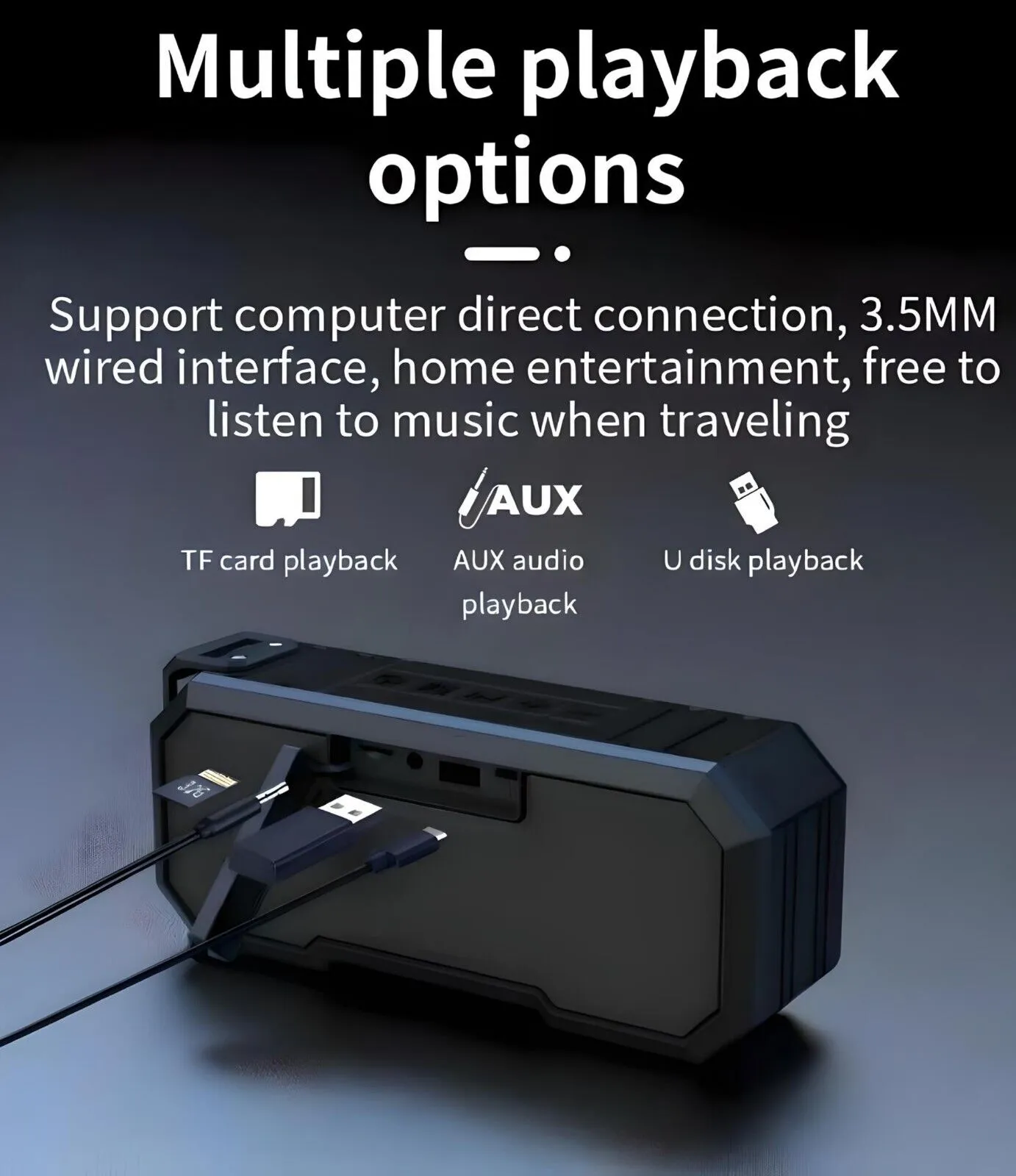 Betron Speaker, Stereo Sound, Waterproof Bluetooth Speaker Wireless Connection