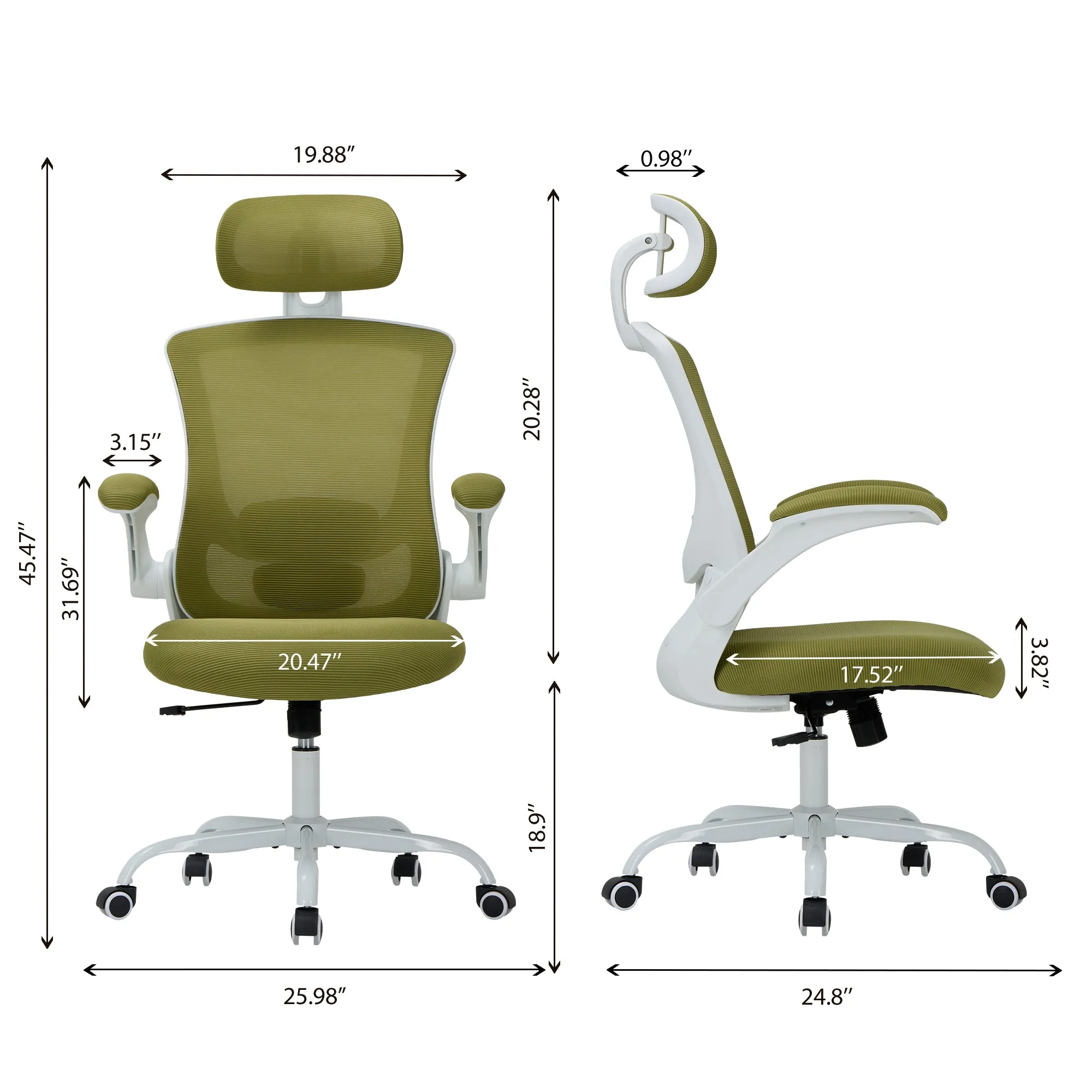COLAMY Ergonomic Mesh Office Chair with Lumbar Support Model.9050