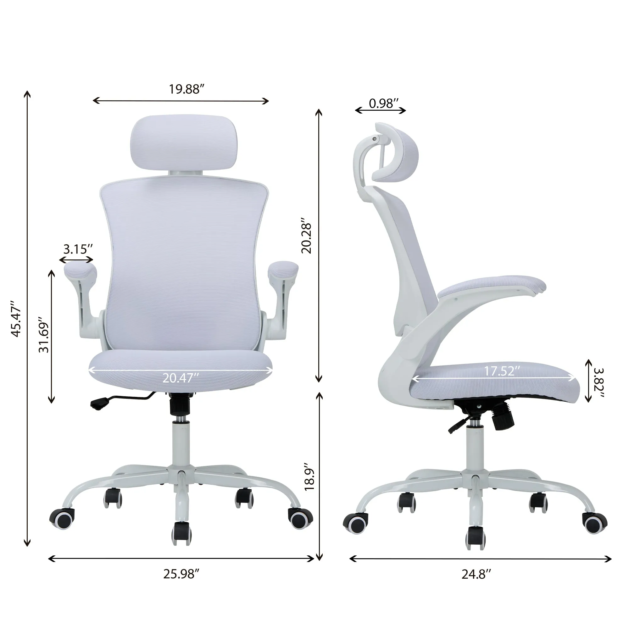 COLAMY Ergonomic Mesh Office Chair with Lumbar Support Model.9050