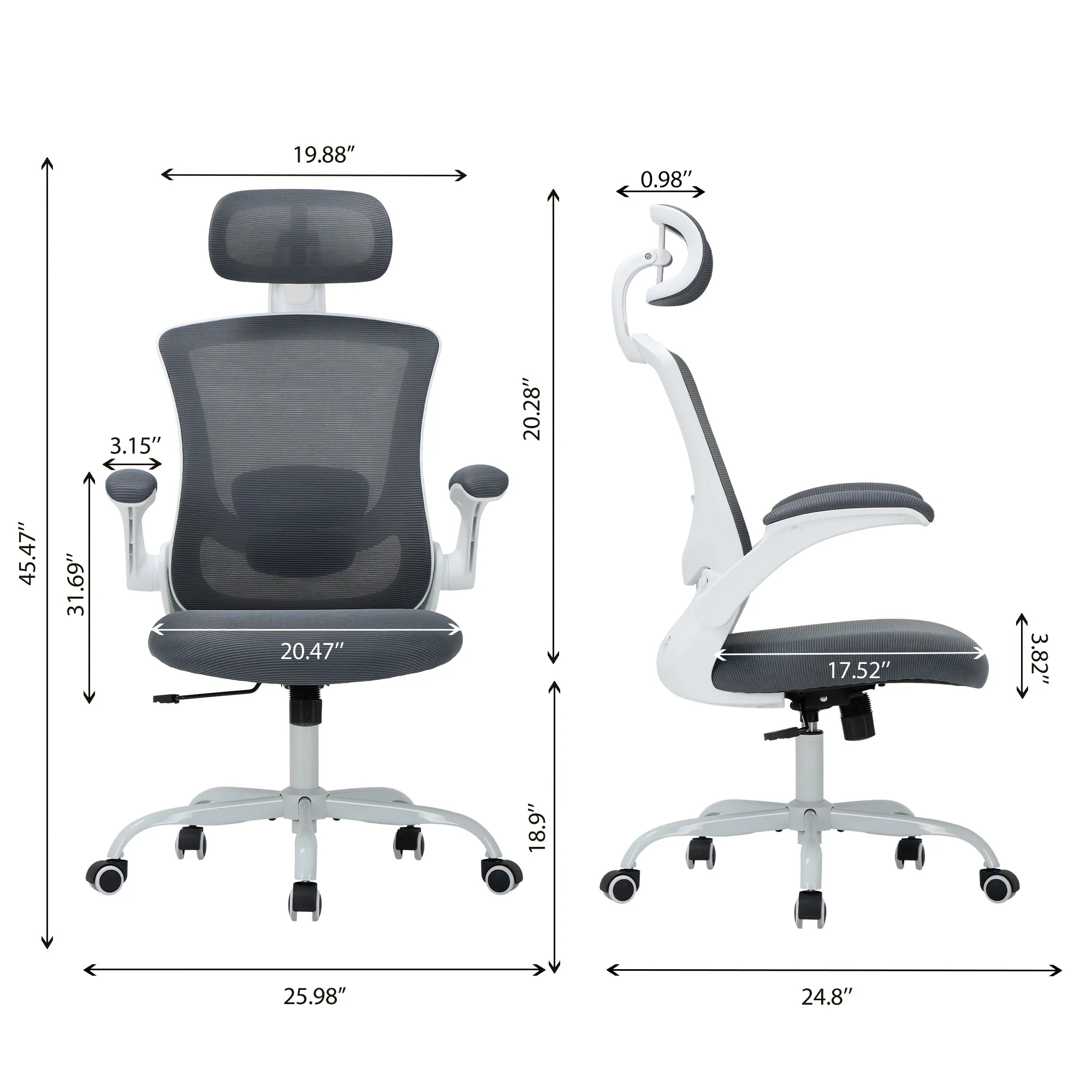 COLAMY Ergonomic Mesh Office Chair with Lumbar Support Model.9050