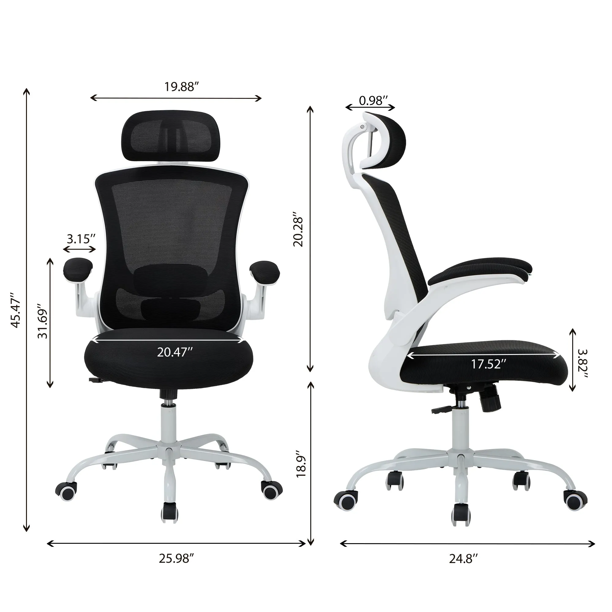 COLAMY Ergonomic Mesh Office Chair with Lumbar Support Model.9050
