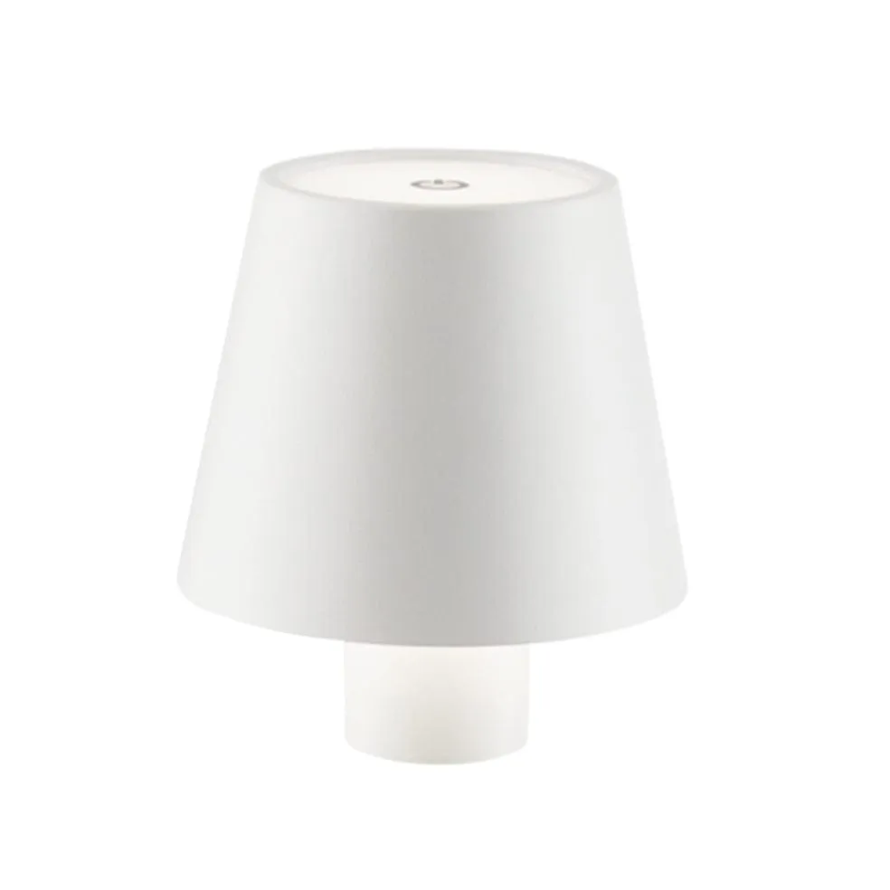 Corky Rechargeable LED Metal Lamp Black | White
