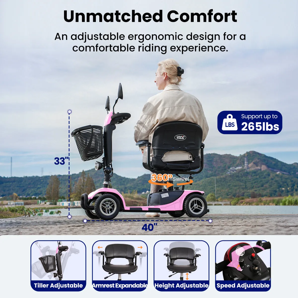 D41 Explorer-Swift Compact Lightweight Mobility Scooter