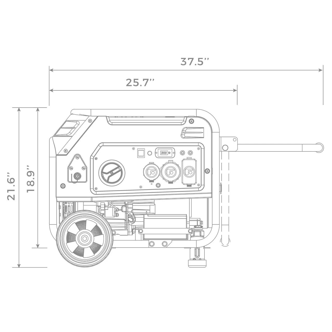 Dual Fuel 4550W Portable Generator Electric Start 120V