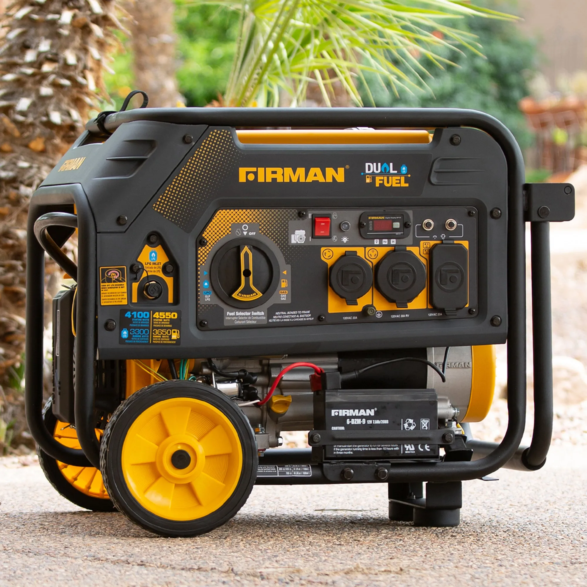 Dual Fuel 4550W Portable Generator Electric Start 120V
