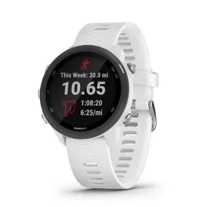 Garmin Forerunner 245 Music GPS White Silicone Band Digital Dial Running Smart Watch - 010-02120-21