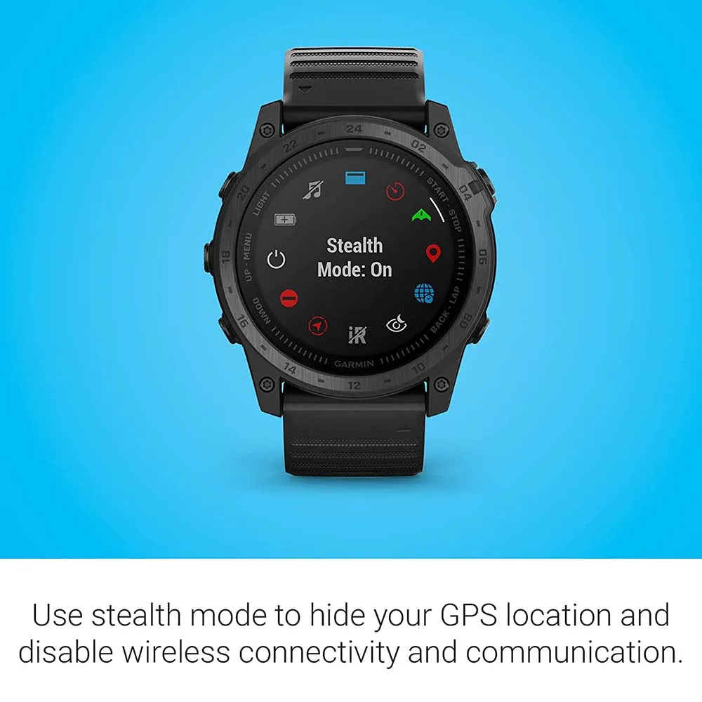 Garmin tactix 7 Standard Edition Silicone Band Ruggedly Built Premium Tactical GPS Smart Watch - 010-02704-00