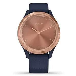 Garmin vivomove 3S Navy Blue Silicone Band Gold Digital Dial Hybrid Smart Watch - 010-02238-03