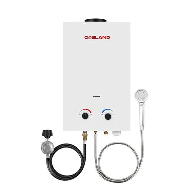 Gasland Outdoor Portable Tankless Water Heater - 2.11 GPM 8L - White