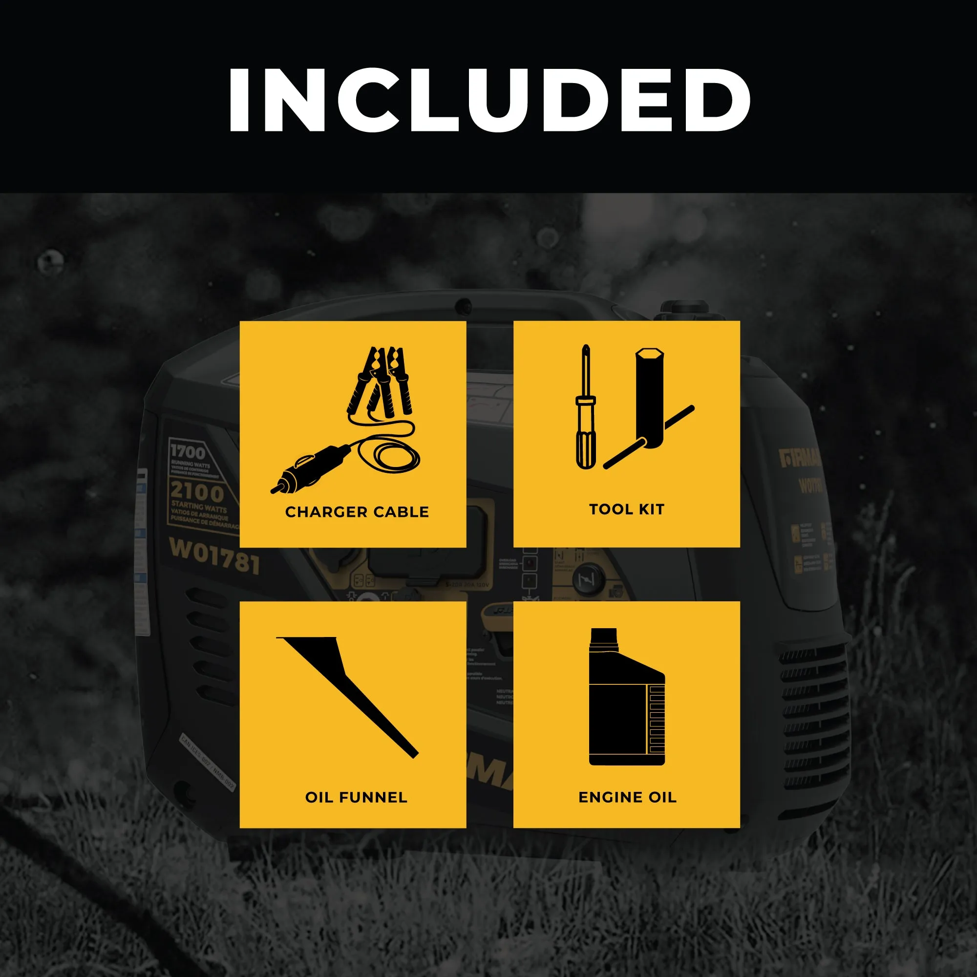 Inverter Portable Generator 2100W Recoil Start