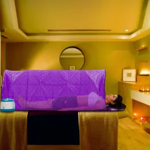 Kawachi Portable Steam Sauna Bath with Sleeping Posture to treat Old Aged / Paralytic Patients / Disable in Ayurvedic Panchkarma Therapy - I68