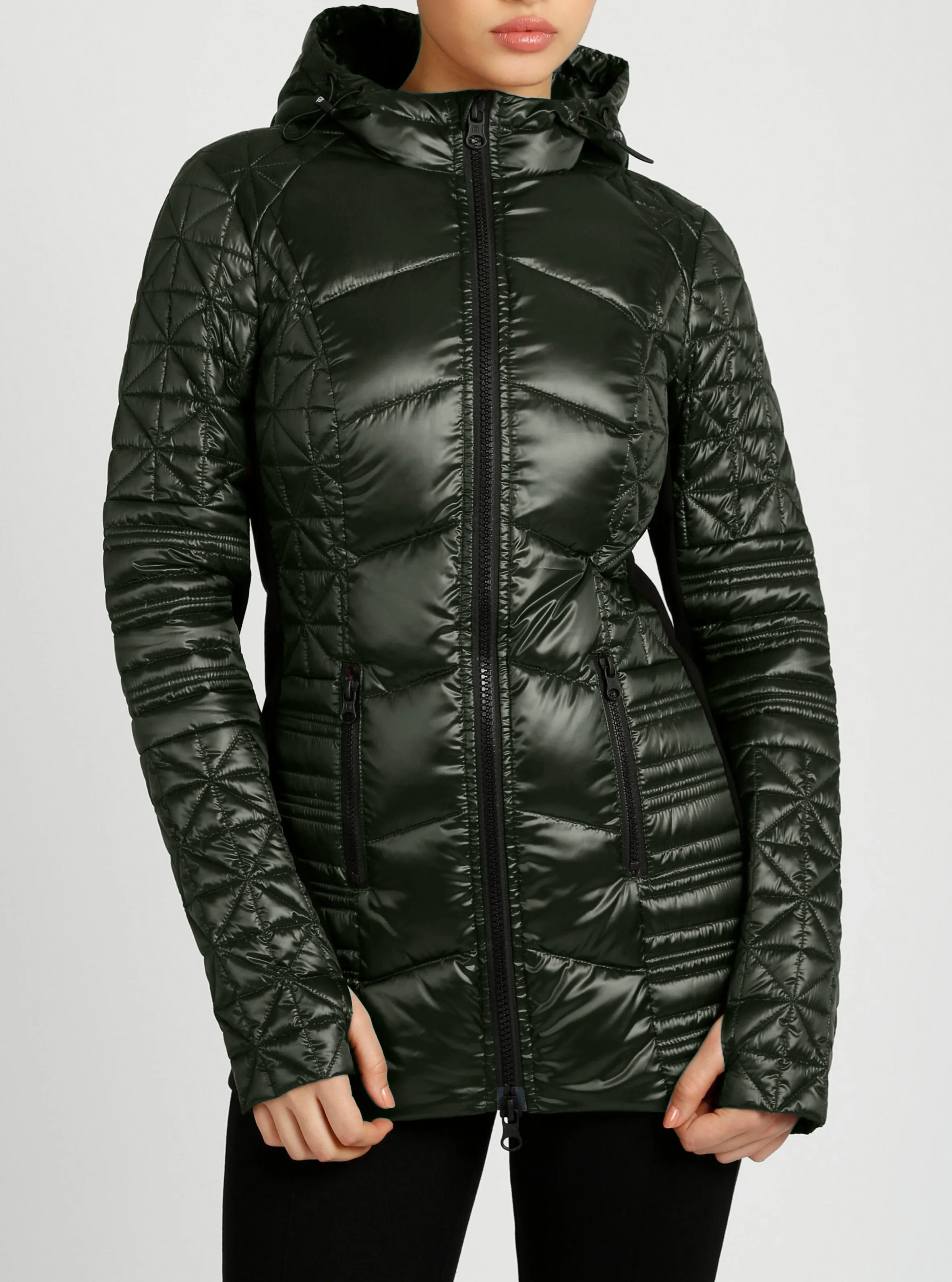 Lightweight Hooded Packable Mid Length Puffer