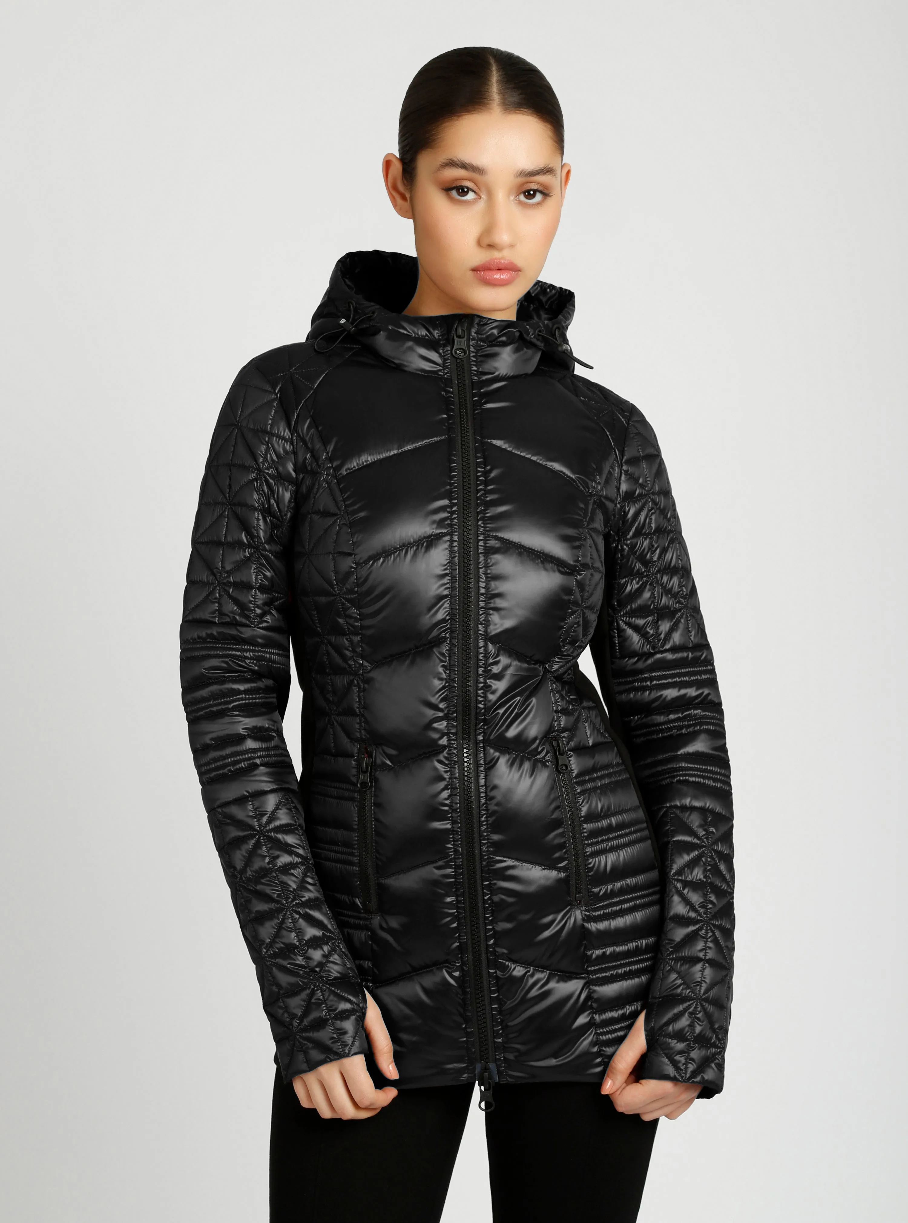 Lightweight Hooded Packable Mid Length Puffer