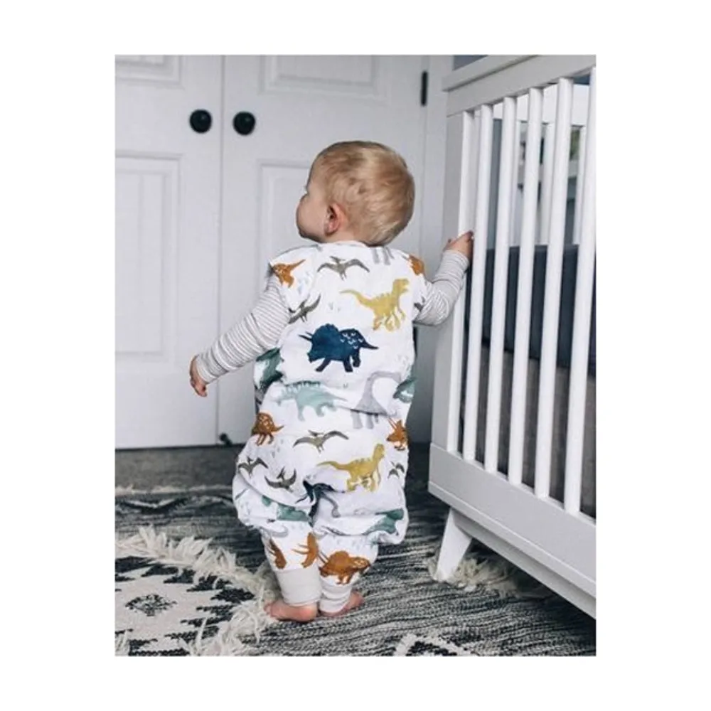 Little Unicorn - Cotton Muslin Sleep Romper - Dino Friends