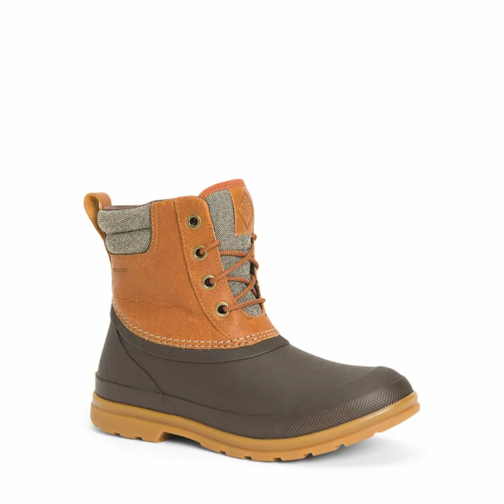 Muck Footwear Women ORIGINALS LEATHER DUCK LACE TAN/DKBROWNLEATHER