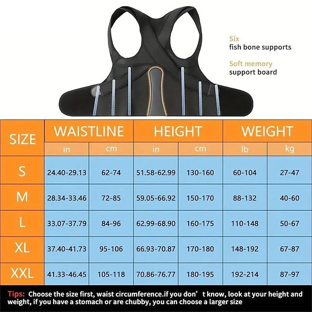 Posture Corrector For Women And Men, Adjustable Upper Back Brace With Clavicle Support For Neck, Shoulder And Upper Back