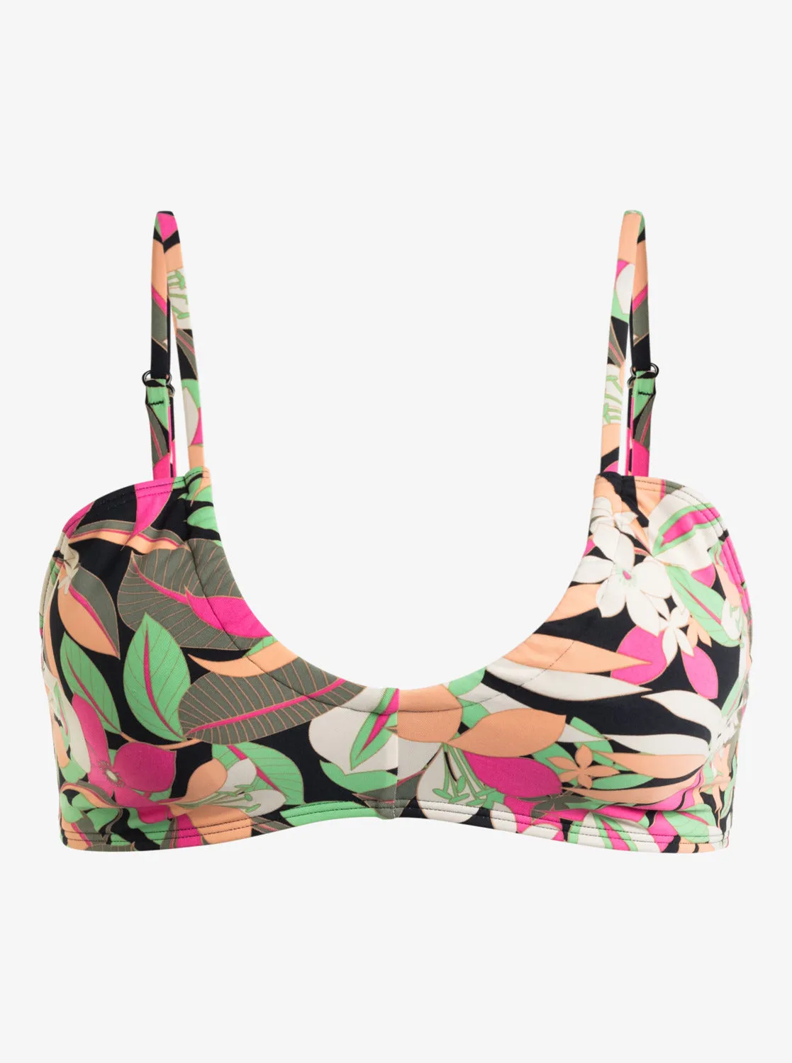 Printed Beach Classics Bra Bikini Top - Anthracite Palm Song S