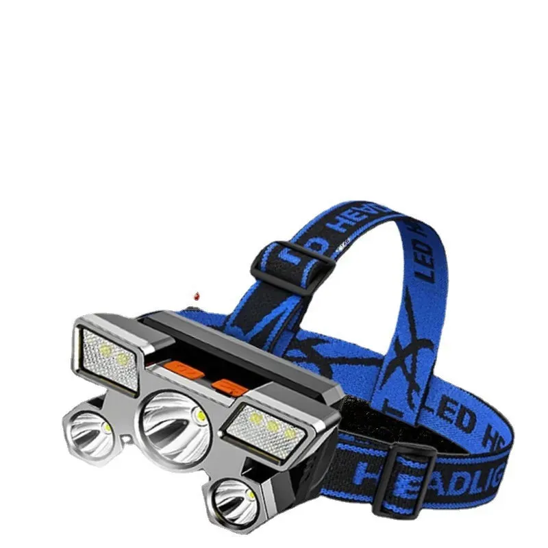 Rechargeable Five LED Headlight Flashlight for Fishing Led Headlamp Camping Headlights Strong Light Super Bright Lamp Flashlight