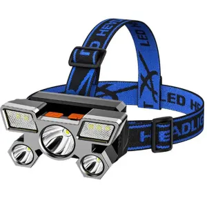 Rechargeable Five LED Headlight Flashlight for Fishing Led Headlamp Camping Headlights Strong Light Super Bright Lamp Flashlight