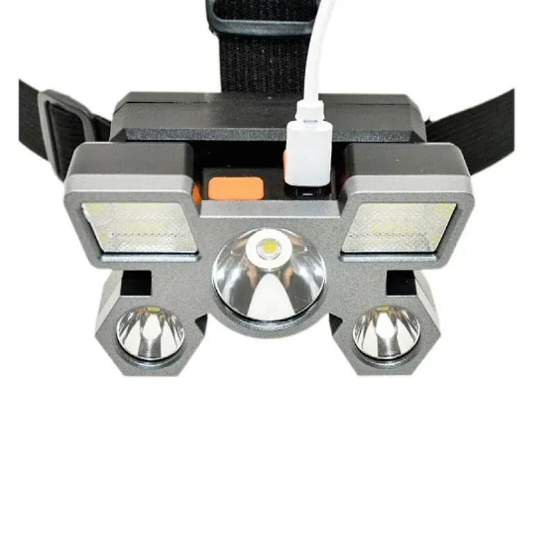 Rechargeable Five LED Headlight Flashlight for Fishing Led Headlamp Camping Headlights Strong Light Super Bright Lamp Flashlight