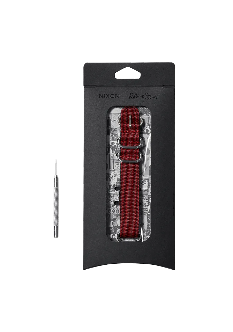 Rolling Stones 20mm Recycled One Piece Band - Red