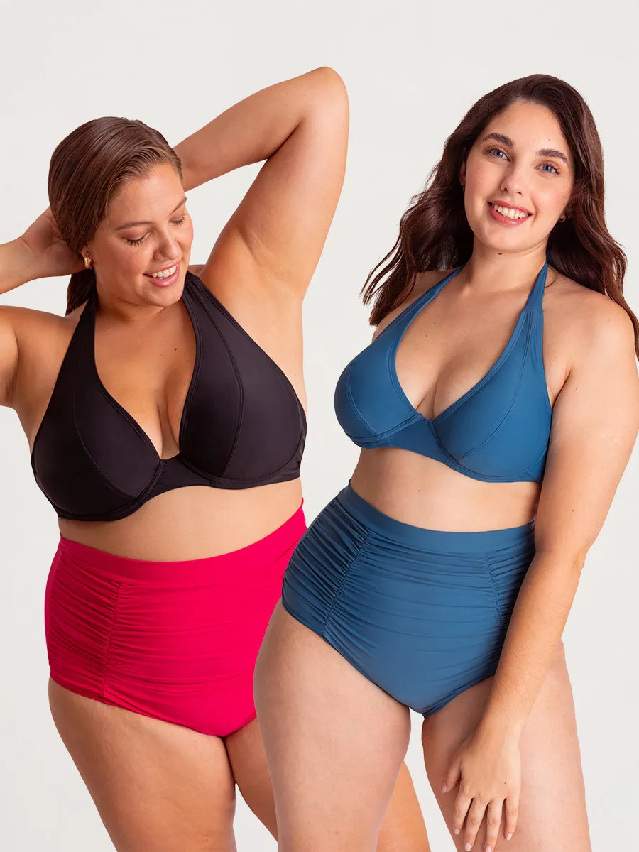 Shapermint Essentials 2-Pack Full Coverage Halter Bikini Top