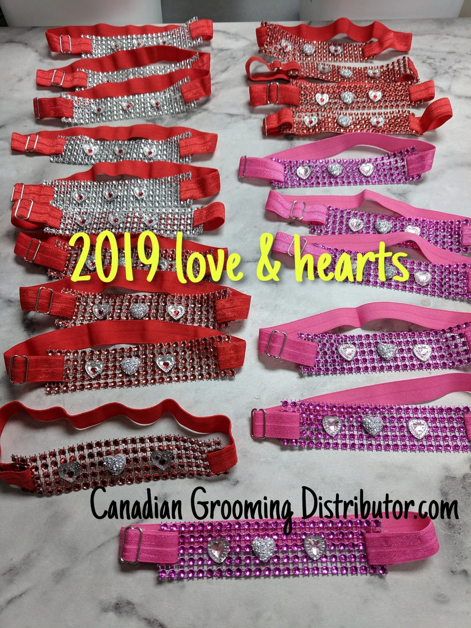 Sparkle Wrap Collars-Love & Hearts