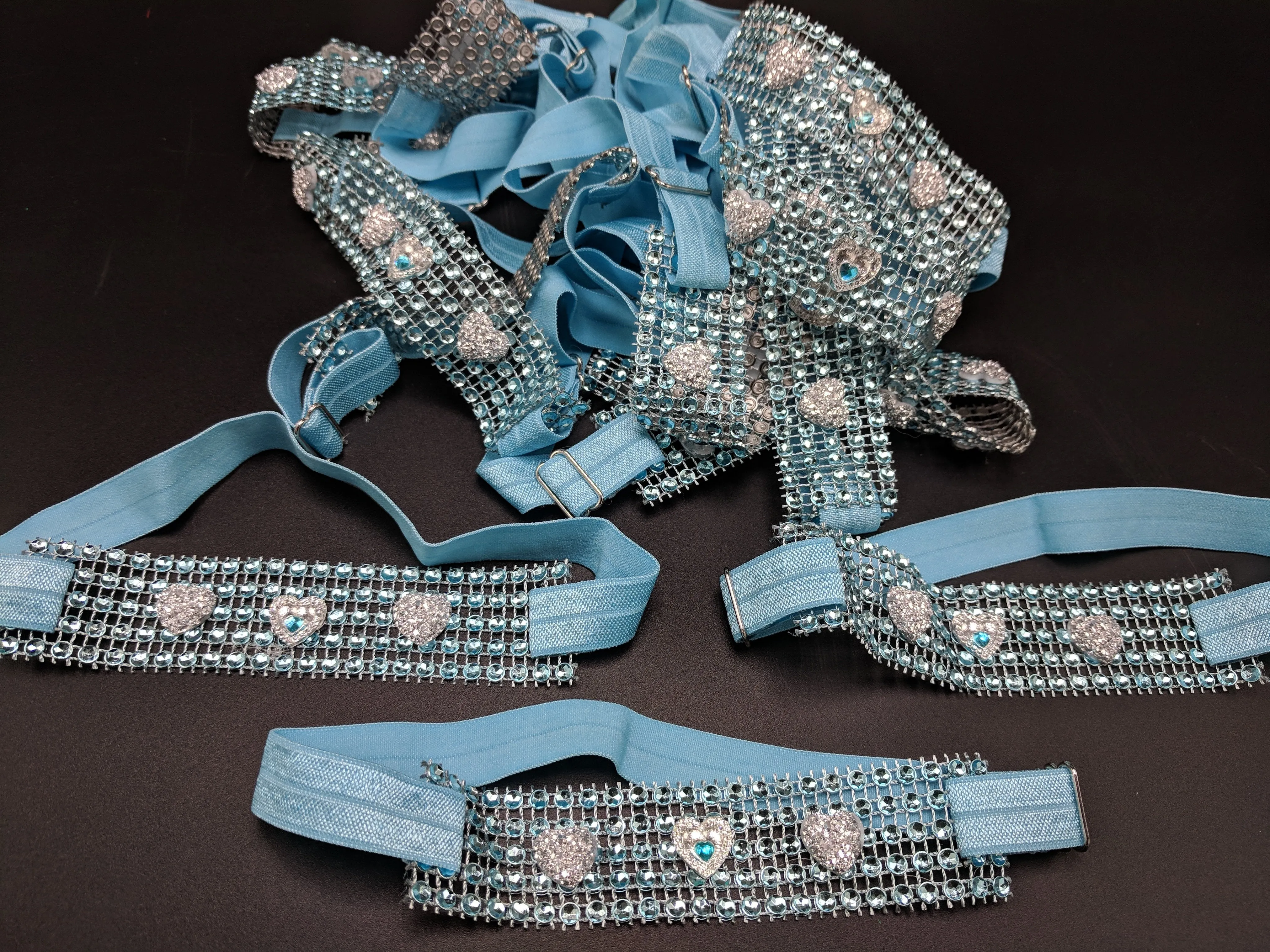 Sparkle Wrap Collars-Love & Hearts