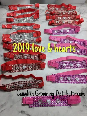 Sparkle Wrap Collars-Love & Hearts