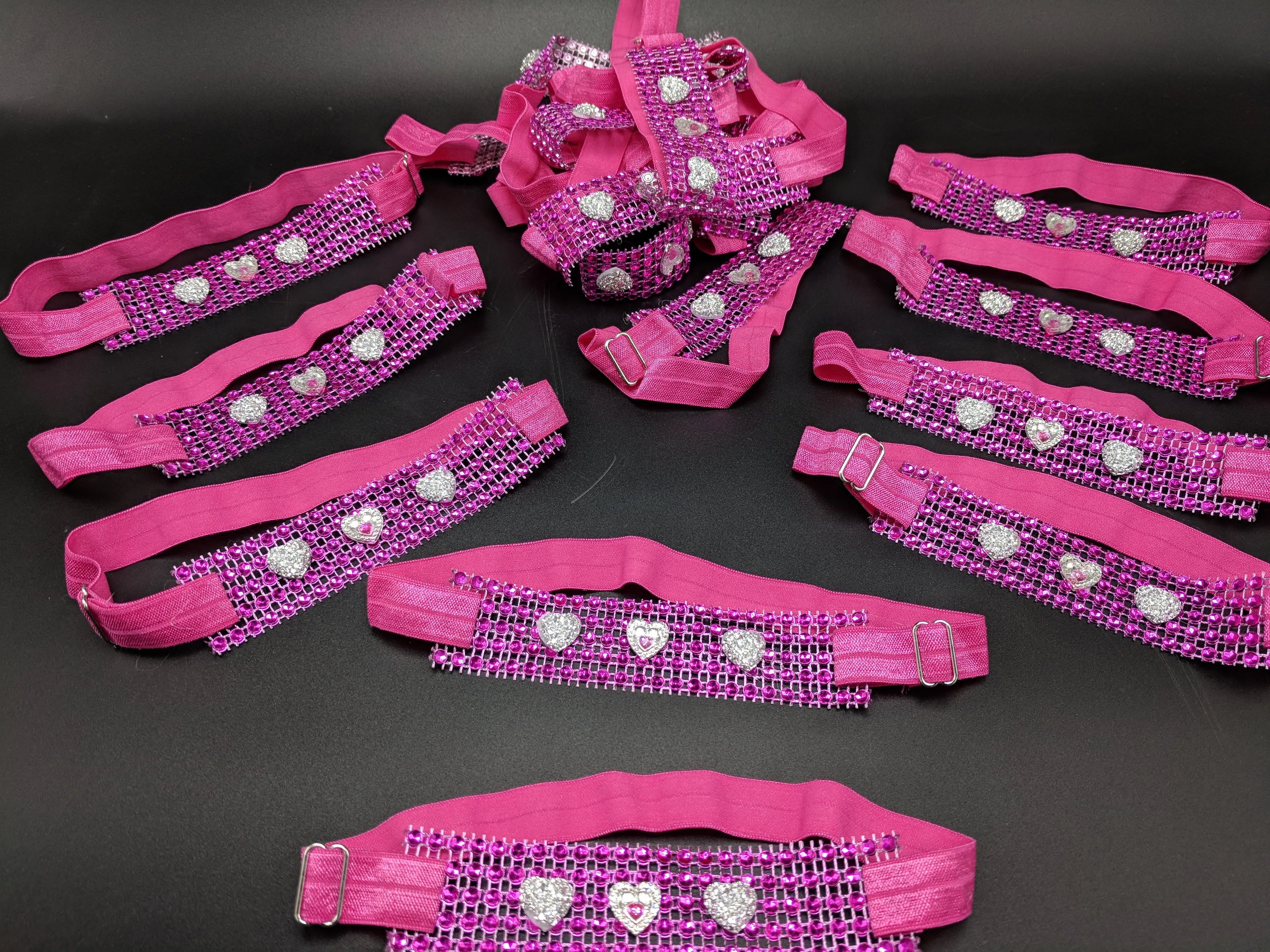 Sparkle Wrap Collars-Love & Hearts