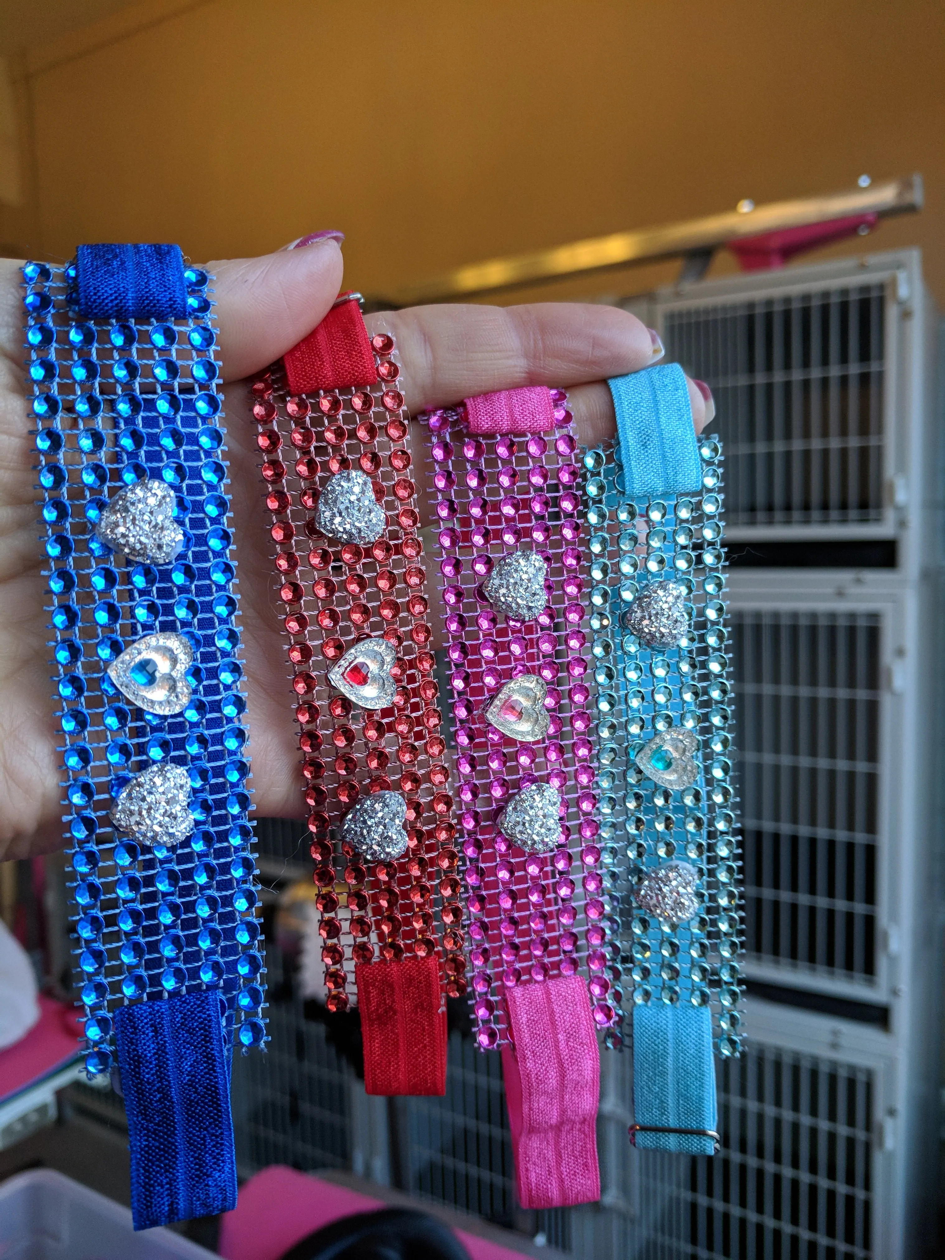 Sparkle Wrap Collars-Love & Hearts