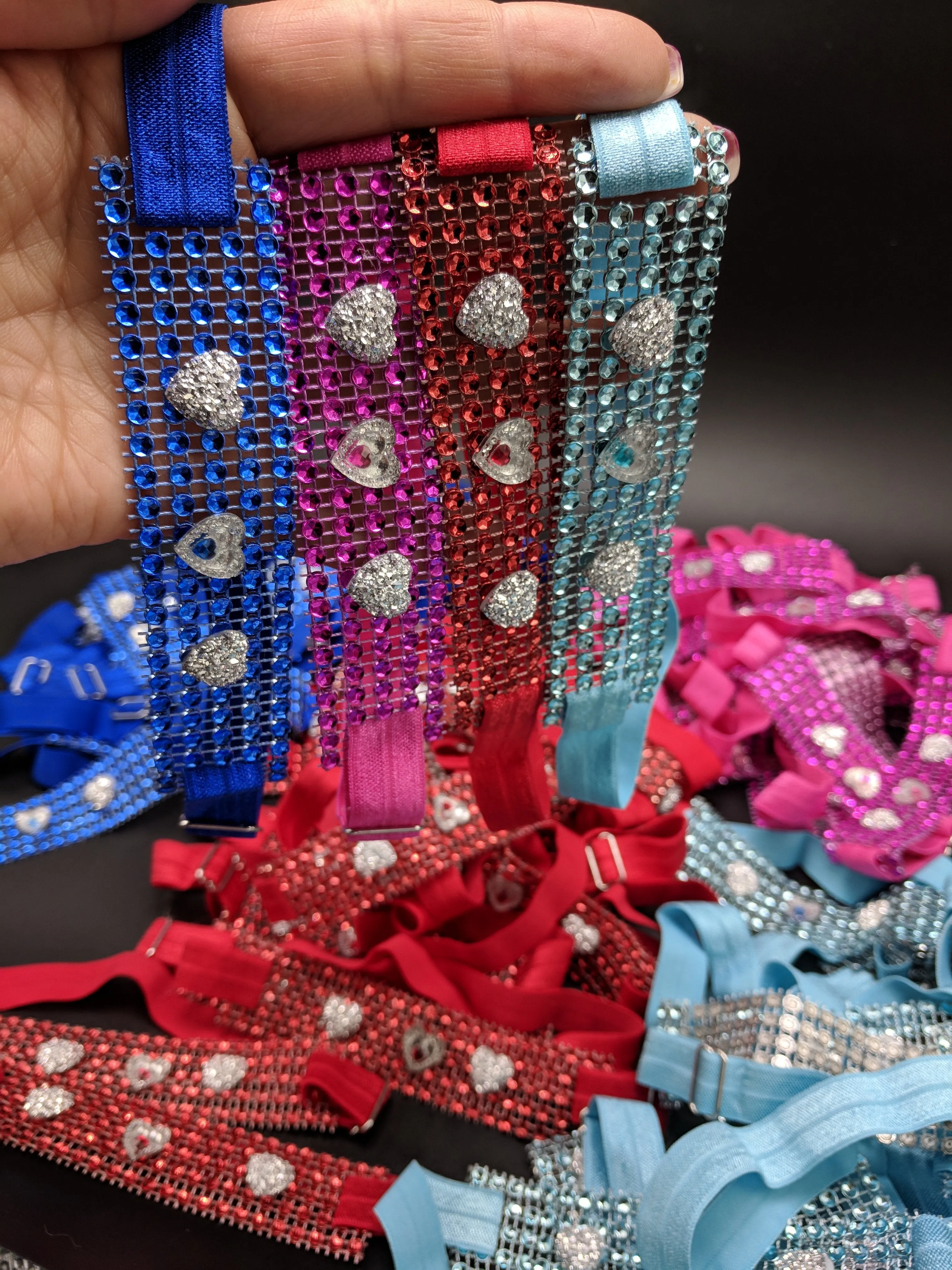 Sparkle Wrap Collars-Love & Hearts