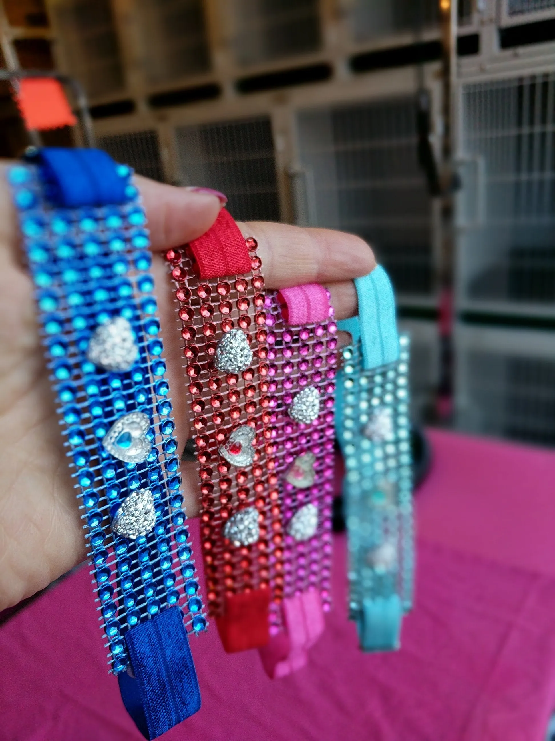 Sparkle Wrap Collars-Love & Hearts