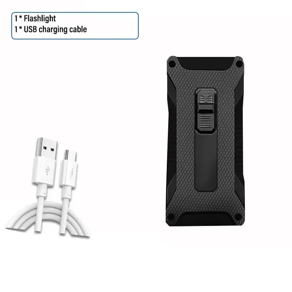 Super Bright 2 LED Flashlight Rechargeable Camping Light Compact Portable Waterproof Outdoor Light Wide Range of Lighting