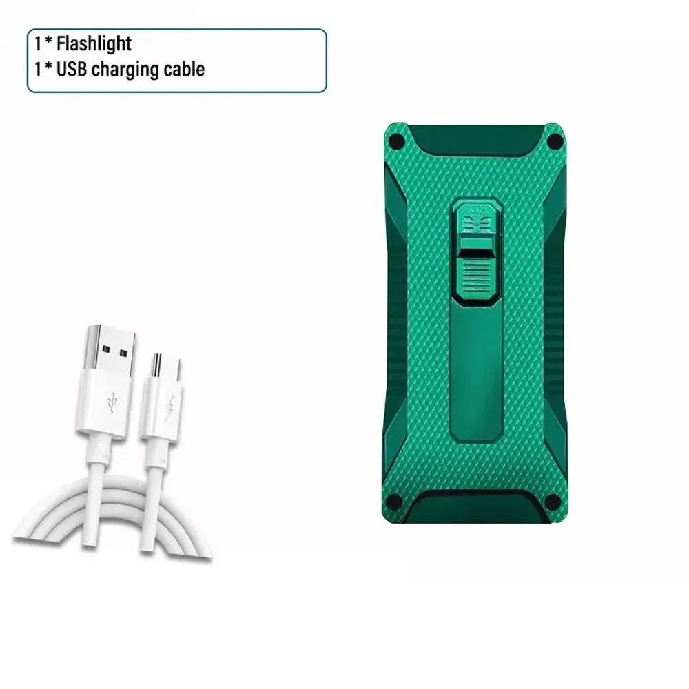 Super Bright 2 LED Flashlight Rechargeable Camping Light Compact Portable Waterproof Outdoor Light Wide Range of Lighting