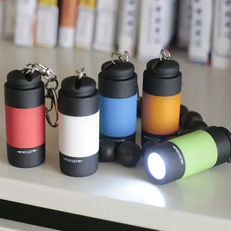 Super Bright Mini Flashlight Usb Rechargeable Keychain Small Flashlight Led Strong Light Waterproof Travel Portable