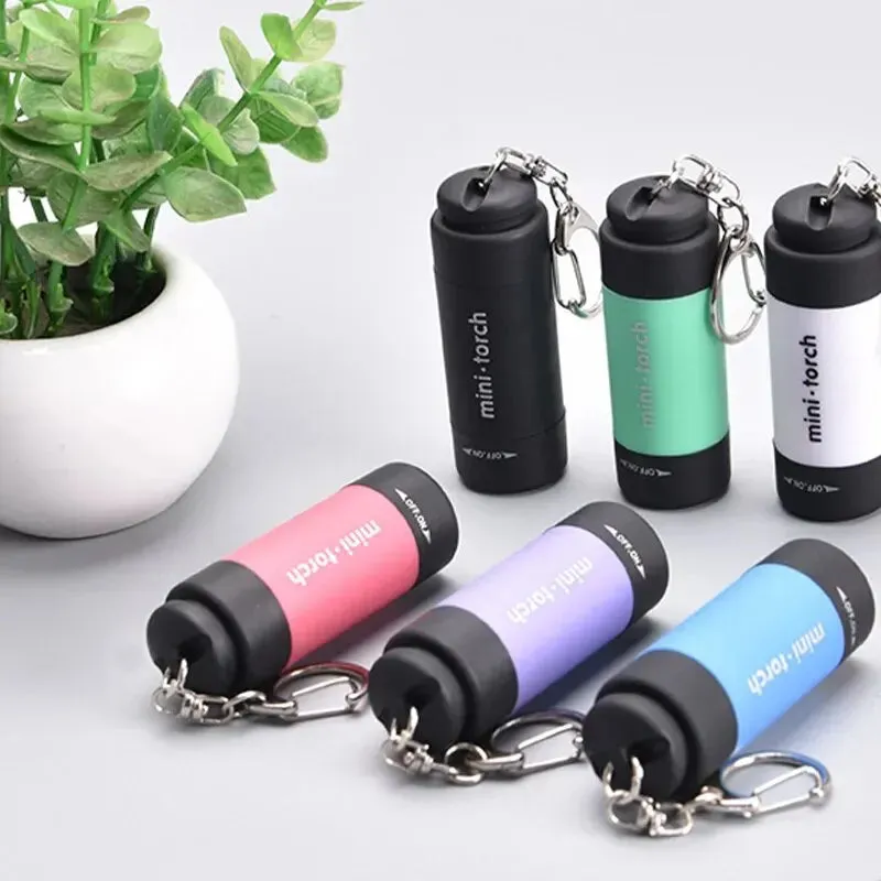 Super Bright Mini Flashlight Usb Rechargeable Keychain Small Flashlight Led Strong Light Waterproof Travel Portable