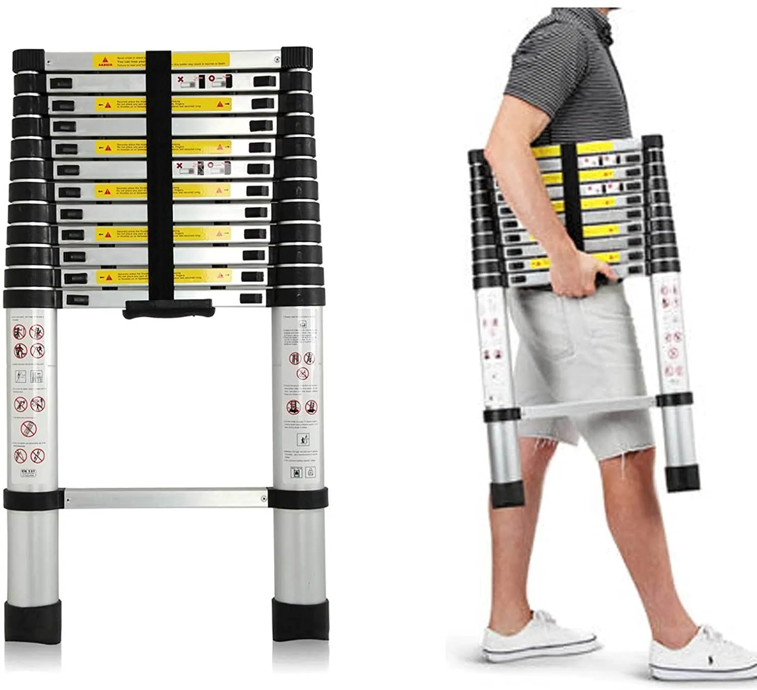 Telescopic Ladder Aluminum 3.8Meter Multi-Purpose