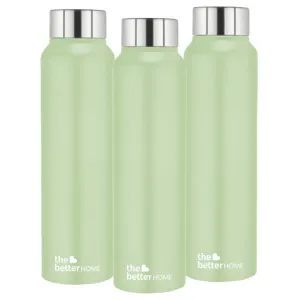 The Better Home Stainless Steel Water Bottle 1 Litre | Leak Proof, Durable & Rust Proof | Non-Toxic & BPA Free Steel Bottles 1  Litre | Eco Friendly Stainless Steel Water Bottle (Pack of 3)