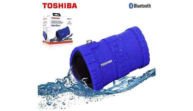 Toshiba Sonic Dive 2 Rugged Floating Wireless Speaker - Ships Next Day!